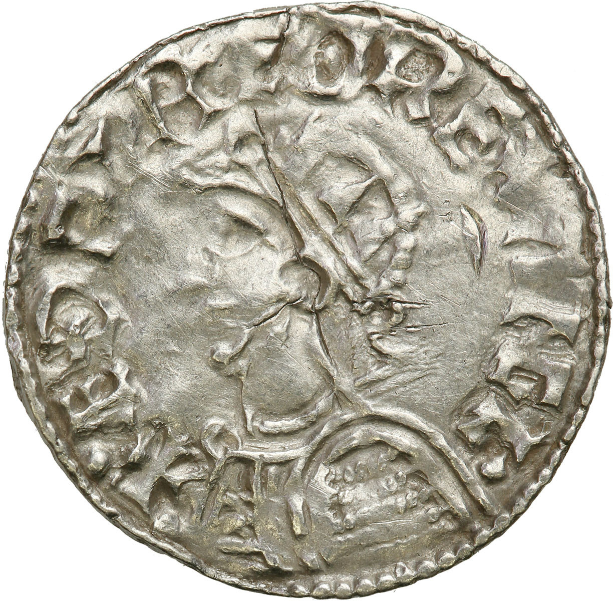 Anglia, Aethelred II (978-1016). Denar typu helmet